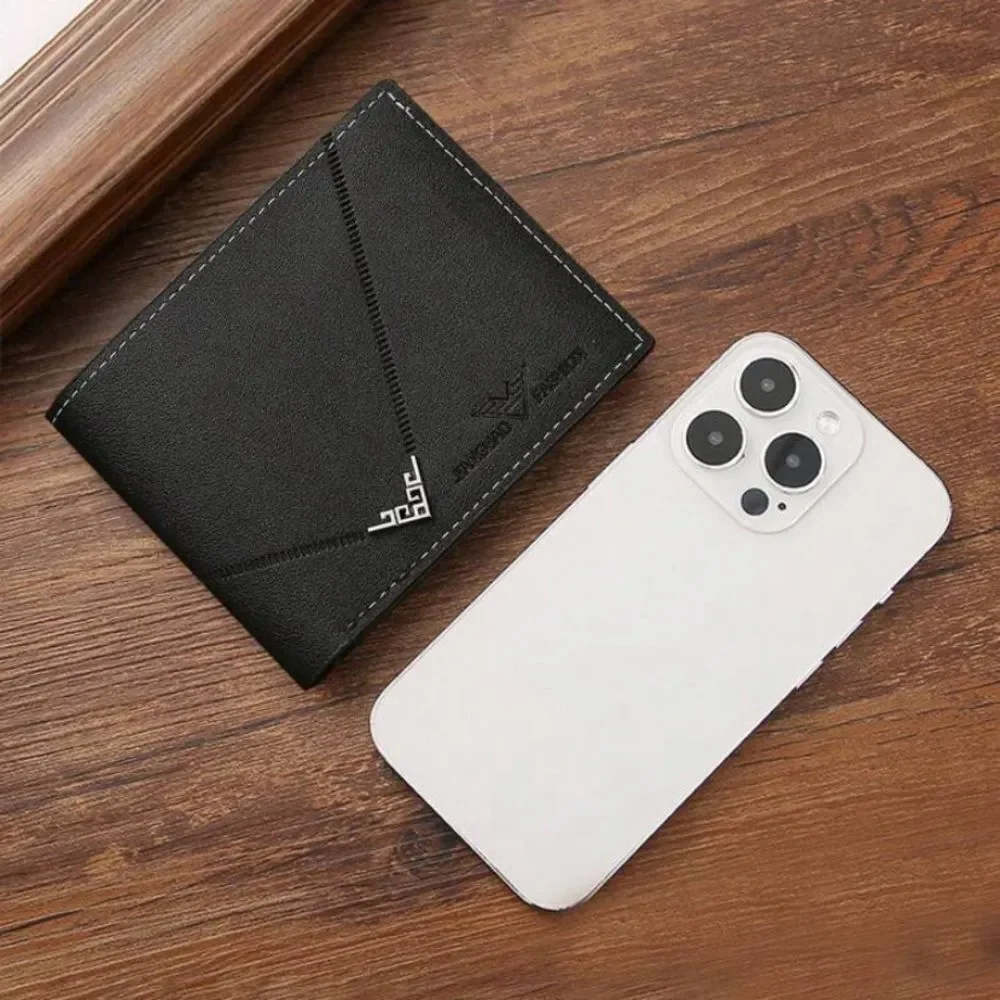 3for$20 men wallet Men's Business Casual Pu Short Wallet Lightweight